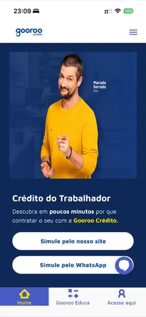 Gooroo Crédito — tela 1