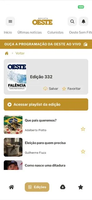 Revista Oeste — tela 3