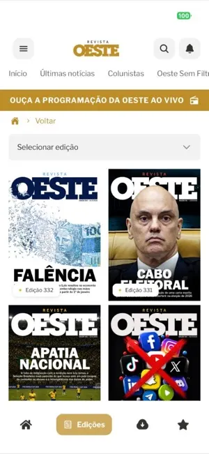 Revista Oeste — tela 2