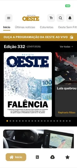Revista Oeste — tela 1