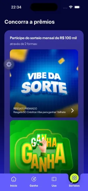 Créditos Vibe — tela 4